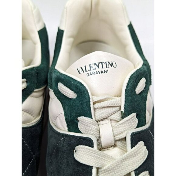 NWOB Valentino Garavani Men\'s Green Suede One Stud Trainers Size 46 (MSRP $980) main image 8